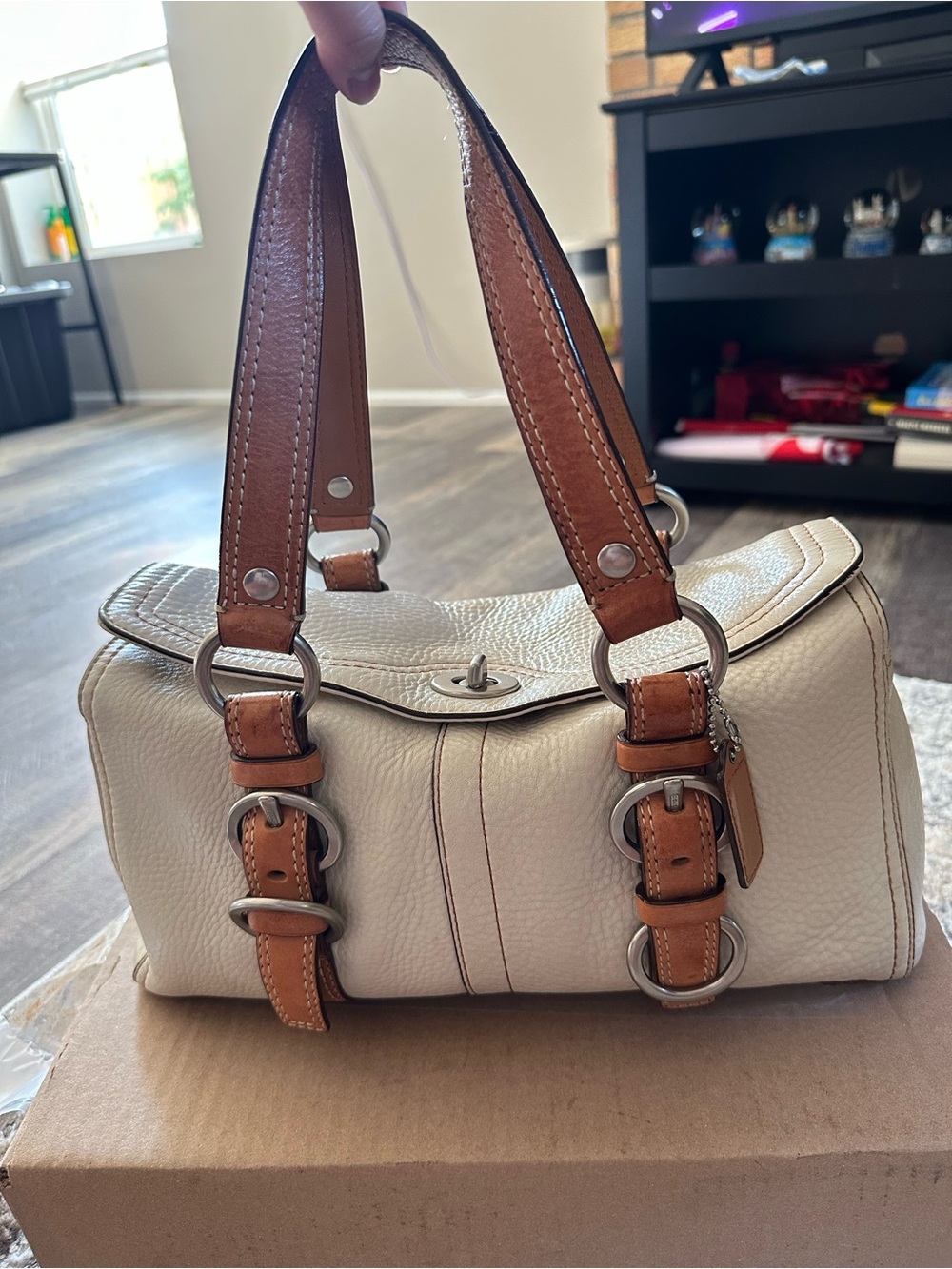 Vintage Coach Chelsea Pebbled Leather satchel bag